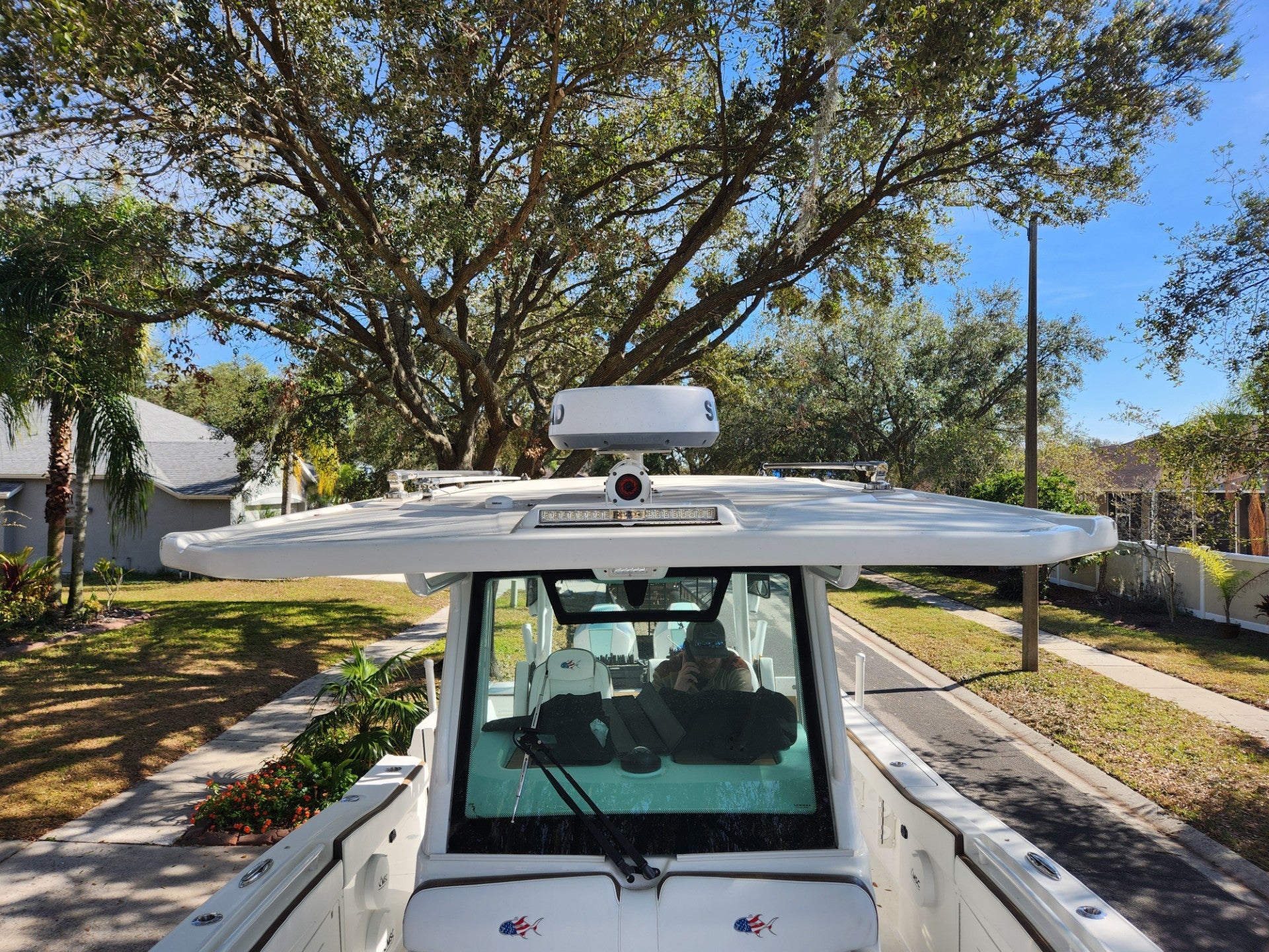 camera, light bar and radar for night vision