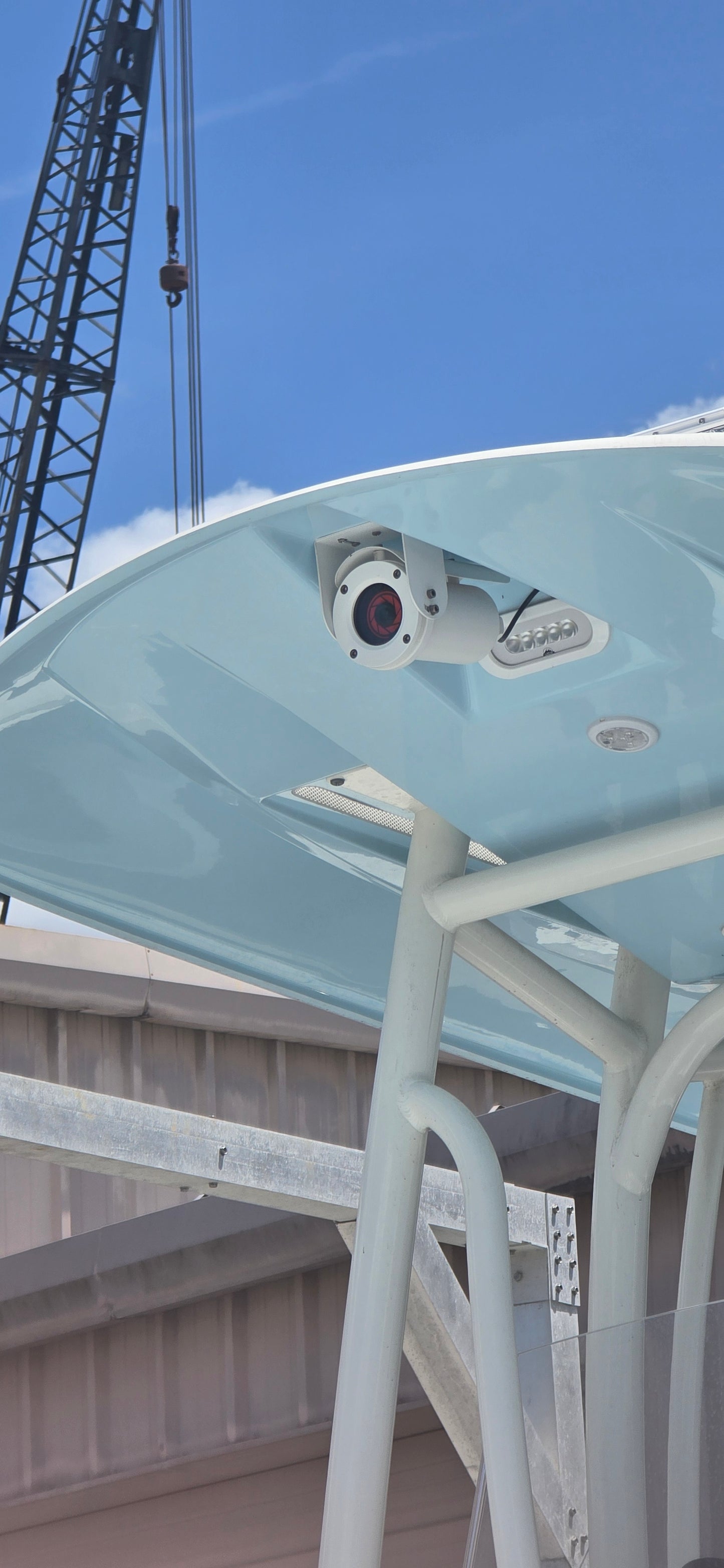 boat camera on ttop fiberglass