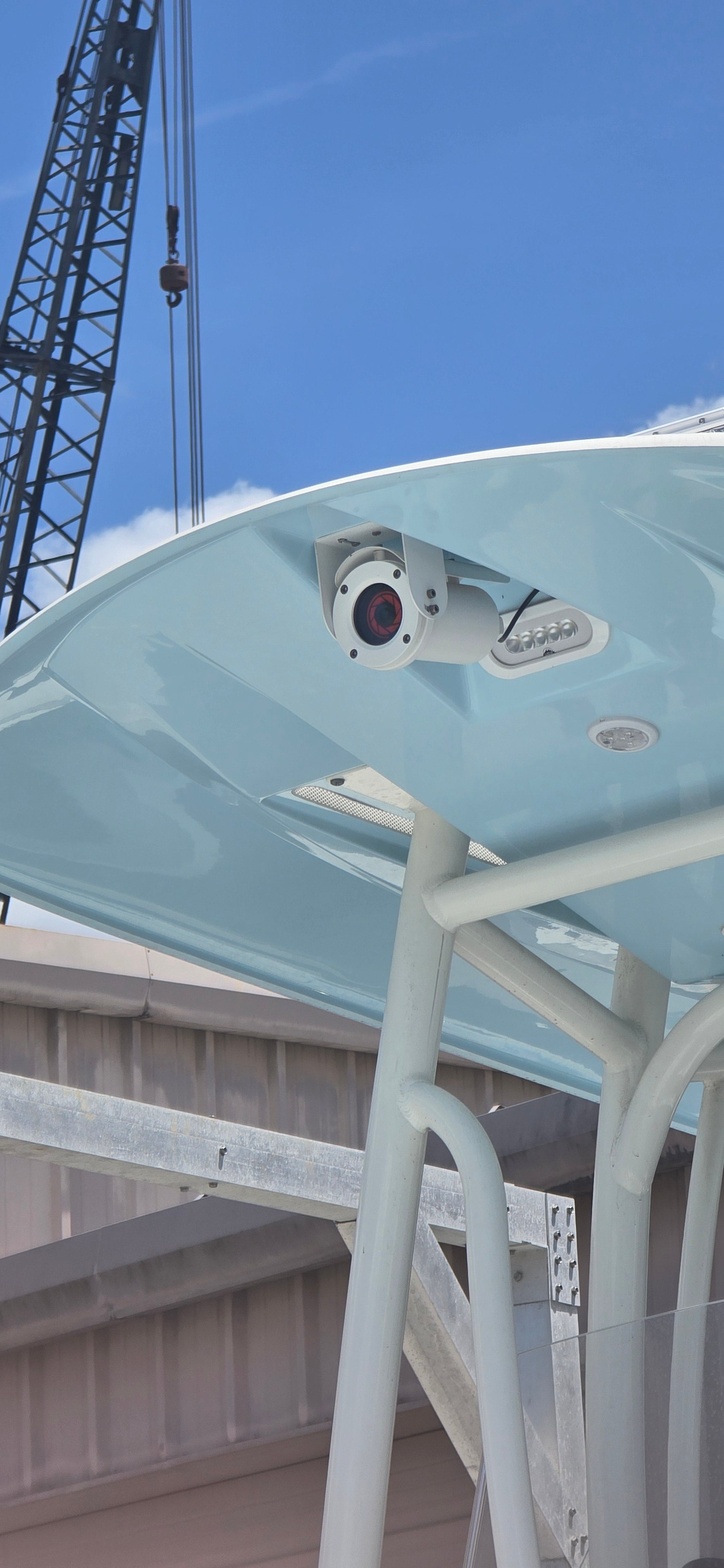 boat camera on ttop fiberglass
